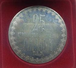 Akbank Kuruluşun 25.Yılı Gümüş Hatıra Madalyon 29.16 gr