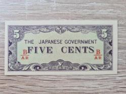 WW2 JIM – 2’li Set: Malaya 1 Dollar “MO” [EF/AU] + Burma 5 Cents “AR – B” [UNC] – Japon İşgal Parası