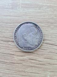 Almanya 1936 – 5 Reichsmark Hindenburg (%90 Gümüş, 13.83 g) • Orijinal