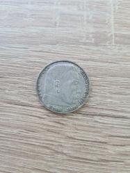 Almanya 1938 – 2 Reichsmark Hindenburg (%62,5 Gümüş, 8.01 g) • Orijinal