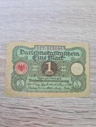 Almanya – Darlehnskassenschein 1 Mark (Berlin, 1 Mart 1920) | Reichsschuldenverwaltung | Temiz Örnek | VF+/EF-