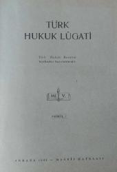 Türk Hukuk Lugati [İLK BASKI]