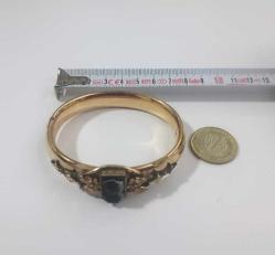 Antika Victorian Altın Dolgu (Gold Filled) Sardonyx Roma Askeri Cameo Bilezik