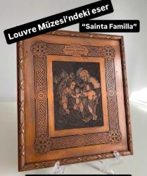 Louvre Müzesi eseri Sainta Familla NADİR koleksiyonluk bakır gravür