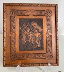 Louvre Müzesi eseri Sainta Familla NADİR koleksiyonluk bakır gravür