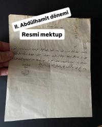 Abdülhamid dönemi resmi mektup Osmanlıca maliye mektubu