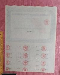 Pera Palace Hôtel de Constantinople – 1922 Tarihli Orijinal Hisse Senedi