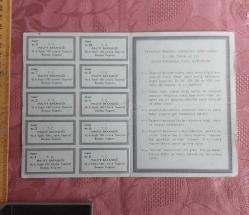 1967 T.C. Maliye Bakanlığı Tasarruf Bonosu Seti 100 TL, Tam Kuponlu)