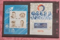 LOT.16 » SSCB Uzay Temalı Pul Blokları – Yuri Gagarin 1991; Soyuz–Apollo 1975 (Damgasız)