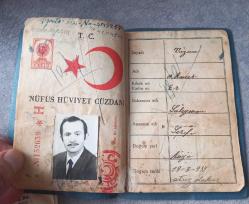 1970'LER T.C. NÜFUS CÜZDANI FOTOĞRAFTA GÖRÜLDÜĞÜ GİBİDİR KOLEKSİYONLUK NADİR