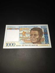 LOT.8 » Madagaskar 1000 Frank (Çil Kondisyonda)