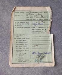 1960'LAR İŞÇİ ÇALIŞMA VE KİMLİK KARNESİ FOTOĞRAFTA GÖRÜLDÜĞÜ GİBİDİR KOLEKSİYONLUK NADİR