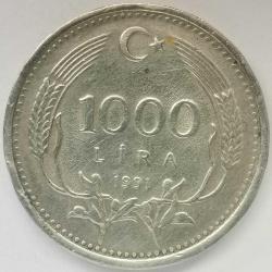 TÜRKİYE  1991   1000  LİRA