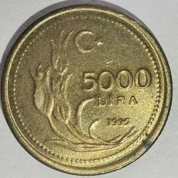 TÜRKİYE 1995   5000 LİRA