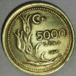 TÜRKİYE 1995   5000 LİRA