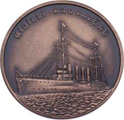 2015 - Midilli Kruvazörü Bronz Hatıra Para Sertifikalı