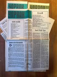Yaprak - Fikir Sanat Gazetesi Yıl:1949 Sayı: 8-9-10-11-12-13-14-16-17-19-20-22 / Toplam 12 adet TIPKI BASIM