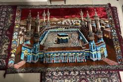 Antika duvar halısı 45 Yıllık duvar halısı Kabe desenli 180x120cm Yırtığı söküğü yok
