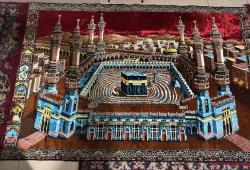 Antika duvar halısı 45 Yıllık duvar halısı Kabe desenli 180x120cm Yırtığı söküğü yok