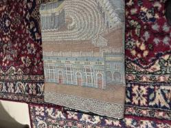 Antika duvar halısı 45 Yıllık duvar halısı Kabe desenli 180x120cm Yırtığı söküğü yok
