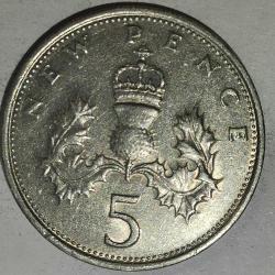 İNGİLTERE  1975    5  PENCE