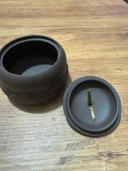 Çin geleneksel Demir Mor kil çay kutusu lotus çay saklama kutusu