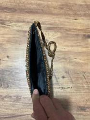EL DOKUMASI KÜÇÜK HALI ÇANTA. KONDİSYON YÜKSEK KOLEKSİYONLUK NADİR 25 x 16 cm