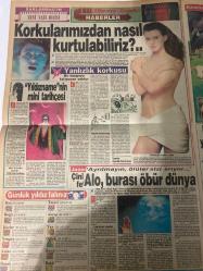 SAKLAMBAÇ GAZETESİ DOĞUM GÜNÜ HEDİYESİ - 27 EKİM 1990 - SADECE 8 SAYFADIR -Hülya Koçyiğit - Meltem Doğanay - Erol Atar - Hakan Gülay - Nazan Şoray - Kevin Costner - Sinead O’Connor - Perihan Savaş - Engin Koç - Ceylan - Şener Şen - Kadir İnanır - Genço Erkal - Anne Thyp - Simon Le Bon - Betty Boo - Jason Donovan - Mustafa Kemal - Napoléon - Paganini - Fatih Geç - Orhan Ünal - Yakup Kamer - “92’de yine adayım” - Şimdi gözler bizim Liz’de - Podyum güzelinin yeni kimliği: Turhan Sultan - Tarihi kostümler hazırlandı - Assolistlik bahara kaldı - Spor dünyasının son devi - Öğrencilik günleri - Hava raporunu hayvanlardan alın - Hayata yön veren taşlar - Burca göre taş - Ruhu dinlendiren çiçekler - Korkularımızdan nasıl kurtulabiliriz - Yalnızlık korkusu - Yıldızname’nin mini tarihçesi - Alo burası öbür dünya - Bu çocukta şeytan tüyü mü var - Şener Şen 3 uluslararası festivalde - Tavugunu yiyim - Aslan Asker Şvayk’ın dönüşü - Bebek annanede Ceylan turnede - Melodi’nin geleceği için - Duran Dur