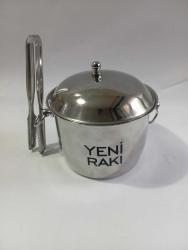 Krom yenir rakı buz kovası maşa ile beraber sifir