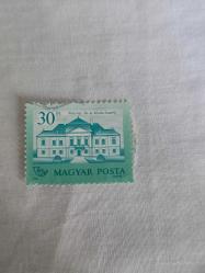 Macar Postası Lot: 2 1987 De la Motte-kastély Pulu (Turkuaz) ve Esterházy-kastély Pulu (Mor)