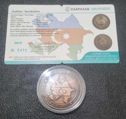 Azerbaycan dışişleri bakanlığının kuruluşunun 100 yılı bronz hatıra parası