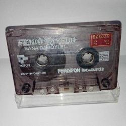 Kaset Ferdi Tayfur Bana da söyle. orijinal kartoneti yok. kondisyon düşük. seste bazı şarkılarda dalgalanma var bu duruma göre alım yapınız