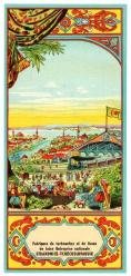 Fes Etiketi, R-8d,Şehir içi tren, FTTEN, Str. Tc. lokomotif yeşil.,107x236 mm, Kondisyon  10-10, Gerçek=Orijinal