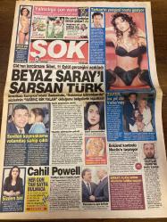 ŞOK GAZETESİ DOĞUM GÜNÜ HEDİYESİ - 3 NİSAN 2004 - TAM TAKIM 12 SAYFADIR - Sibel Edmonds-Tarkan-Adnan Tarkan-Enver Salihoğlu-Sennur Bişgen-Colin Powell-Abdullah Gül-Hakan Ünsal-Rivaldo-Zafer Hasek-Jordan-Elle McPherson-Bon Jovi-Romeo-Muharrem Köken-Murat Kabak-Adem Kabak-Aydan Kaya-Ursula Bornmann-Sibel’in susturulamadılar-Cahil Powell-Beyaz Saray’ı sarsan Türk-Sevilen kaymakama vatandaş sahip çıktı-Hakimle pazarlık-Vurulmayı hak ettim-Kız kardeşini rahatsız eden kişiye 7 kurşun sıktı-Eşeğin intikamı-Kurtlar Vadisi’nin yayını tehlikede-Bu pozlar işe yaradı-Dans ederken kafasına adam düştü-310 trilyonu beğenmedi-Jordan şarkıcı oluyor-Hayırsever Elle McPherson-Rivaldo’yu bitir-Devler bir yolunu bulur-Kadıköy’de şov günü-Beşiktaş biri yıldız çift forvet peşinde-Yeni başkanın ilk icraatı yapay ağaçları sökmek-New York’taki restoranların ilginç menüleri