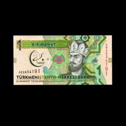 TÜRKMENİSTAN (2017) - 1 Manat (ÇİL 10/10)