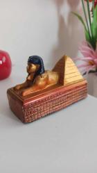 vintage antik mısır heykeli taş biblo & 15 x 10 x 7 cm