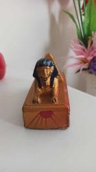 vintage antik mısır heykeli taş biblo & 15 x 10 x 7 cm