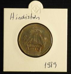 1989 HİNDİSTAN 1 RUPE KAPAMALI