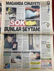 ŞOK GAZETESİ DOĞUM GÜNÜ HEDİYESİ - 20 EKİM 2003 - TAM TAKIM 12 SAYFADIR -Recep Tayyip Erdoğan-Hümeyni-Mustafa Sandal-Deirdre Krasner-Giovanni Tinto Brass-Douglas-Nurgül Yeşilçay-Özcan Deniz-Seda Sayan-Demet Şener-Tarkan-Sezen Aksu-Emre Altuğ-Sertab Erener-Hülya Avşar-Şükran Ovalı-Nebahat Çehre-Ahmet Necdet Sezer-Deniz Baykal-Hilmi Özkök-Hasan Parkan-Bülent Arınç-Vladimir Putin-Osama Bin Ladin-Gülsün Haberal-Göksel Eltyan-Tülay Emiral-Kemal Derviş-Hikmet Çetinkaya-Bülent Korkmaz-Hakan Şükür-Arif Erdem-Ümit Davala-Rüştü Reçber-Mustafa Sandal-Hümeyni-Erdoğan Uzlaşma Arayışı-Gecekonduya Kökten Çözüm-Iraklı Kadınlara Vibratör Hizmeti-Erotizmin Ustası-Onlar Daha Beter-Hısalat Çok Ama Beğenen Yok-Podyumlar Güzel Kadın Görsün-Bunlar Şeytan-Gerdeğe Girmeden Öldüler-Ağlatan Soğuk-Halktan Gizlemeyin-Yüce Divan Dosyaları Açılıyor-Şanlıurfa Siverek’te Nikahsız ve Kimliksiz Yaşam-Siilerden Bin Ladin’e Irak’ı Rahat Bırak-Fırçalı Yorum karikatürü.