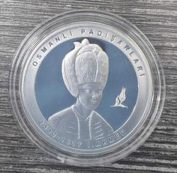 PLA Mini Stant Hediyeli, I.Ahmed Osmanlı Padişahları Serisi No:14 Gümüş Hatıra Para