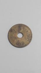 CUMHURİYET DÖNEMİ 1948 PİRİNÇ DELİKLİ 2,5 KURUŞ