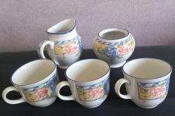 GEORGE TABLEWARE ÇAY VE SÜT TAKIM PARÇALARI.  SÜRAHİ, ŞEKERLİK VE 3 ADET FİNCAN.  KONDİSYON YÜKSEK KOLEKSİYONLUK NADİR