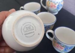 GEORGE TABLEWARE ÇAY VE SÜT TAKIM PARÇALARI.  SÜRAHİ, ŞEKERLİK VE 3 ADET FİNCAN.  KONDİSYON YÜKSEK KOLEKSİYONLUK NADİR