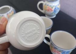GEORGE TABLEWARE ÇAY VE SÜT TAKIM PARÇALARI.  SÜRAHİ, ŞEKERLİK VE 3 ADET FİNCAN.  KONDİSYON YÜKSEK KOLEKSİYONLUK NADİR