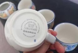 GEORGE TABLEWARE ÇAY VE SÜT TAKIM PARÇALARI.  SÜRAHİ, ŞEKERLİK VE 3 ADET FİNCAN.  KONDİSYON YÜKSEK KOLEKSİYONLUK NADİR