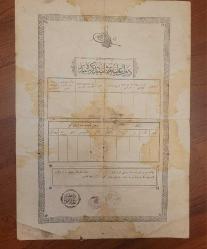 OSMANLI NÜFUS TESKERESİ. BOŞ. DOLDURULMAMIŞ. KOLEKSİYONLUK.