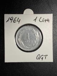 1964 YILI MADENİ 1 TÜRK LİRASI ÇÇT TCM 4236