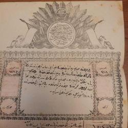 OSMANLI TOPHANE İ AMİRE ASKERLERİNE MAHSUS SENEDİ ASKERİ.