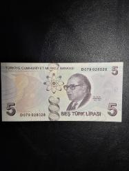 9. EMİSYON 5 TÜRK LİRASI D 079 028028 ( VARYETE )   ÇİL TCM 4513