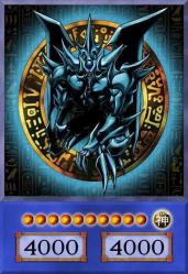 Yugioh Obelisk Anime Kart